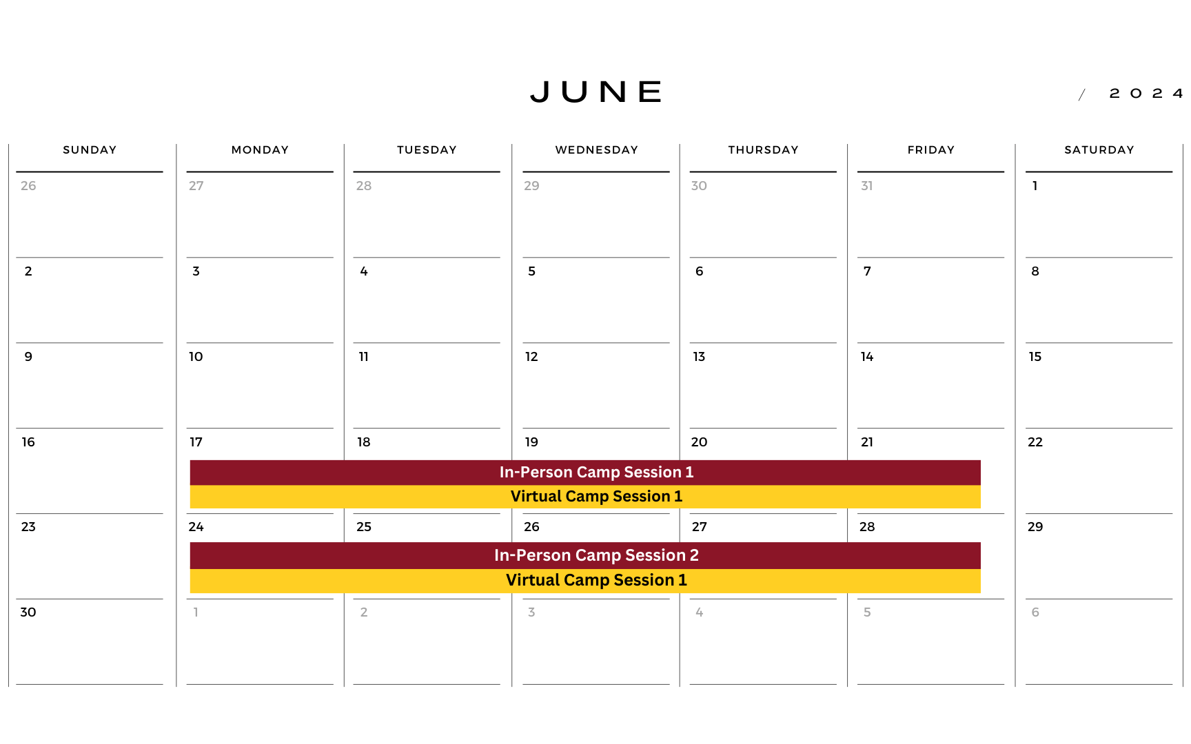 June 2024 Calendar for CS@SC.