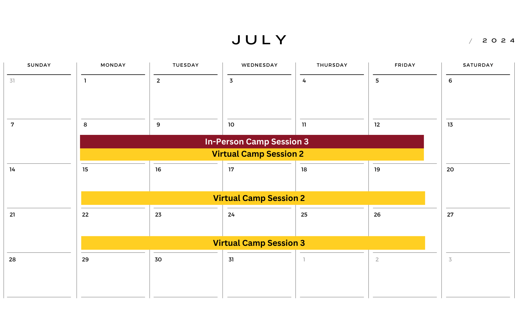 July 2024 Calendar for CS@SC.